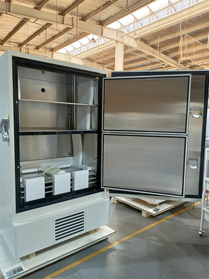 Congélateur médical ULT automatique de système de cascade pour l'équipement de laboratoire vaccinique d'hôpital de stockage