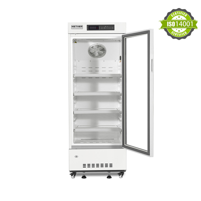 2-8 réfrigérateur vertical 226L de catégorie médicale de laboratoire d'hôpital de degré avec la porte en verre simple de haute qualité
