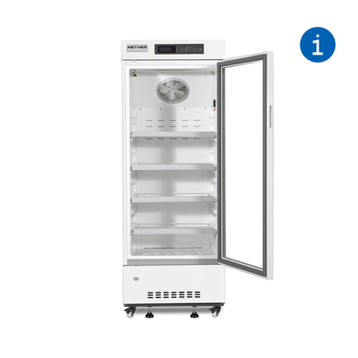 2-8 le jet de degré a enduit le réfrigérateur vertical en acier de pharmacie de catégorie médicale 236 litres
