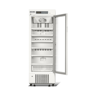 réfrigérateur vaccinique médical de pharmacie de réfrigérateur de la porte 315L en verre simple pour la clinique