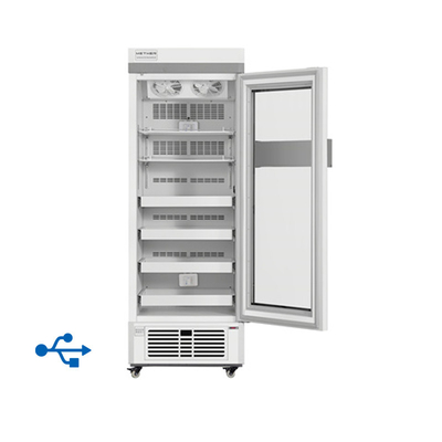 Réfrigérateur médical de pharmacie de porte simple verticale de verre spongieux 2-8 degrés pour la drogue et le vaccin