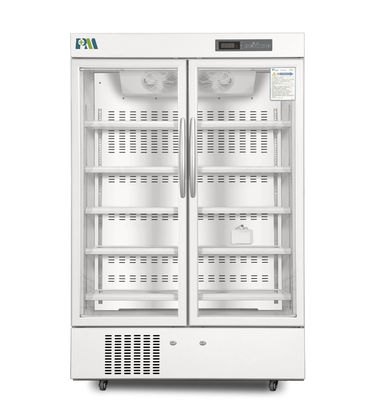 Réfrigérateur vaccinique de pharmacie médicale verticale de support de porte de la grande capacité 1006L côte à côte 2-8 degrés