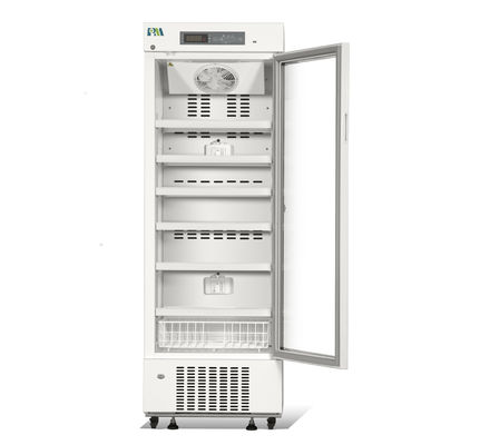 réfrigérateur pharmaceutique biomédical de catégorie de la porte 315L en verre simple avec le vrai refroidissement à l'air de force