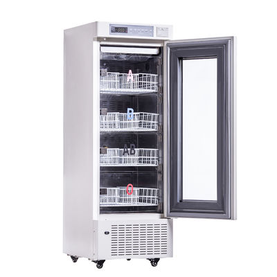 Réfrigérateurs de banque du sang de 4 degrés R134a avec le panier enduit de refroidissement à air forcé de poudre