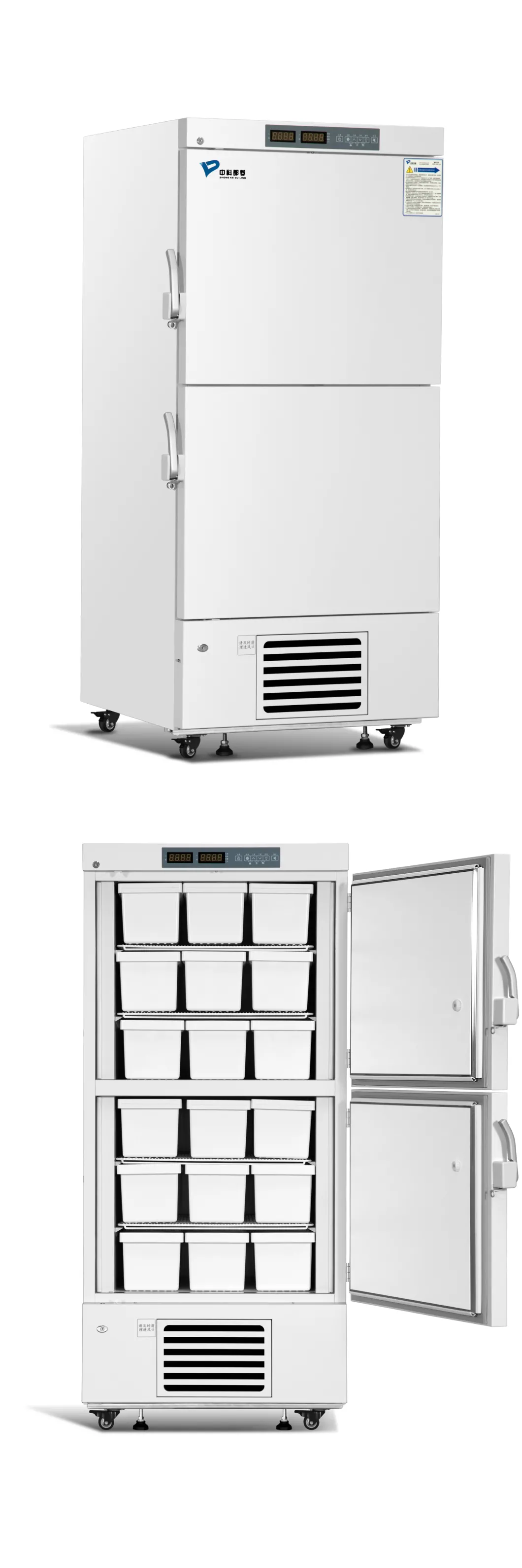 Économie d'énergie -25 degrés tout droit 528 litres de surgélateur médical avec les tiroirs multi