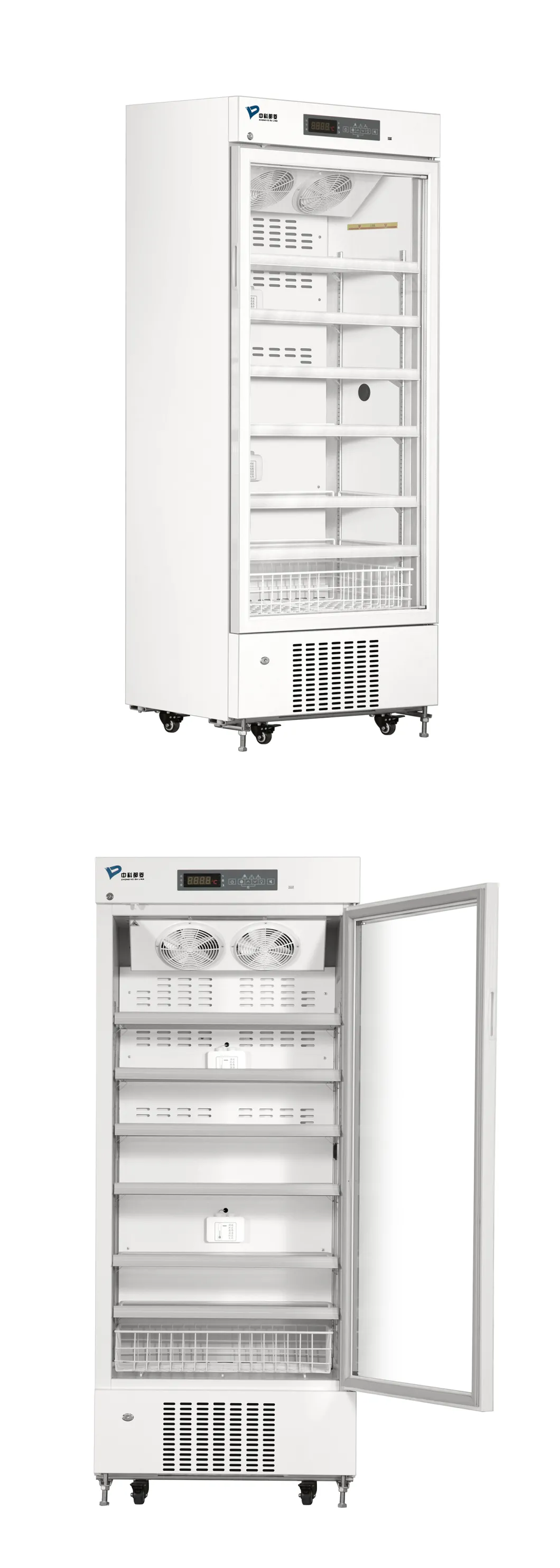 Réfrigérateur vaccinique de pharmacie médicale verticale de support de la grande capacité 415L 2-8 degrés