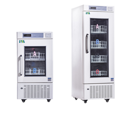 368L Porte en verre mousseuse Banque de sang Cabinet réfrigérateur avec imprimante de température 4°C pour la sécurité du sang
