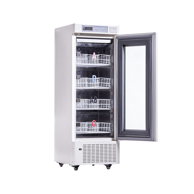 368L Porte en verre mousseuse Banque de sang Cabinet réfrigérateur avec imprimante de température 4°C pour la sécurité du sang