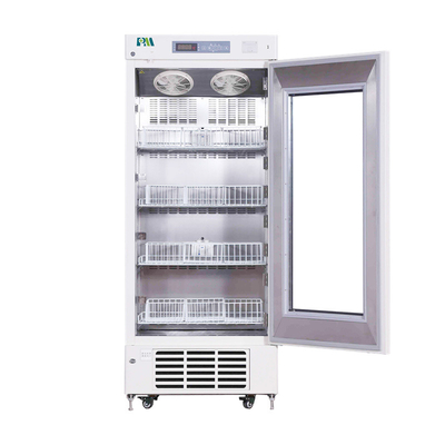 368L Porte en verre mousseuse Banque de sang Cabinet réfrigérateur avec imprimante de température 4°C pour la sécurité du sang