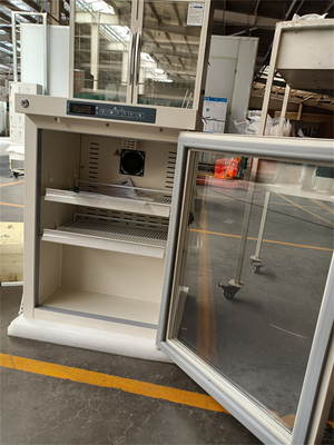 réfrigérateur médical de réfrigérateur de la petite pharmacie 60L avec la porte en verre simple pour l'hôpital