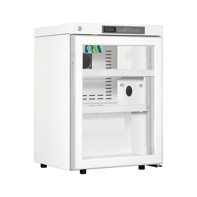 réfrigérateur vaccinique de catégorie médicale de la pharmacie 60L avec la porte en verre simple 2Degrees 8 degrés