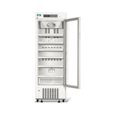 2-8 réfrigérateur médical pharmaceutique de réfrigérateur de grande capacité du degré 312L avec la porte en verre simple pour le stockage vaccinique
