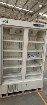 2-8 double réfrigérateur en verre de réfrigérateur de laboratoire de pharmacie de porte de degré pour l'équipement d'hôpital
