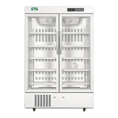 2-8 réfrigérateur vaccinique de catégorie médicale de congélateurs de stockage de double pharmacie en verre de porte de degrés