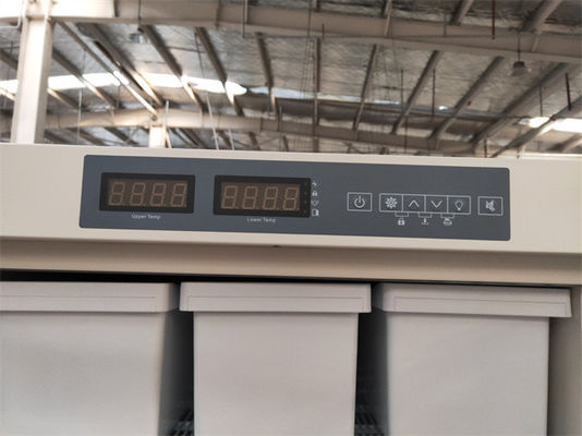 528 litres de montant de capacité tenant le Cabinet vaccinique biomédical profond de réfrigérateur de congélateur avec de doubles chambres indépendantes