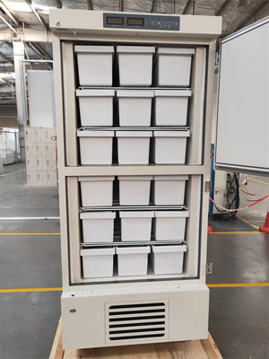 528L degré droit du réfrigérateur -25 de congélateur de laboratoire de chambres de la capacité deux avec la porte deux solide