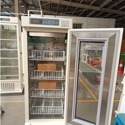 Banque de sang hospitalière portable Armoire de réfrigérateur avec porte de verre en mousse chauffante 208L