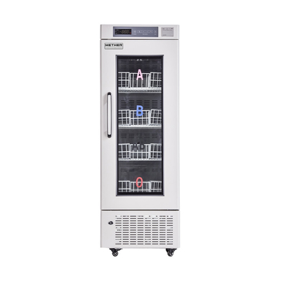 Cabinet de banque de sang 208L avec système de refroidissement par air forcé pour les stations sanguines assurant un stockage sûr