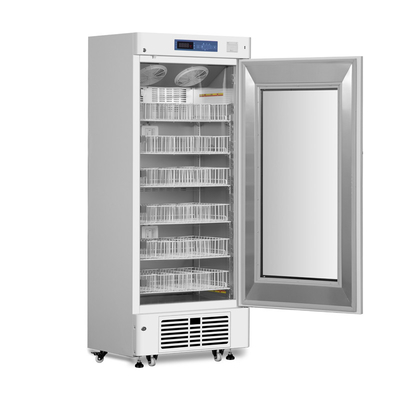 208L Portable Hôpital Banque de sang Cabinet réfrigérateur avec chauffage de la mousse porte de verre pour le stockage en toute sécurité