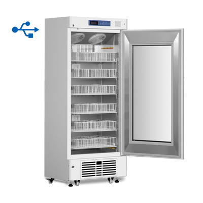 208L Portable Hôpital Banque de sang Cabinet réfrigérateur avec chauffage de la mousse porte de verre pour le stockage en toute sécurité
