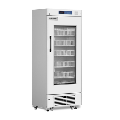 208L Portable Hôpital Banque de sang Cabinet réfrigérateur avec chauffage de la mousse porte de verre pour le stockage en toute sécurité