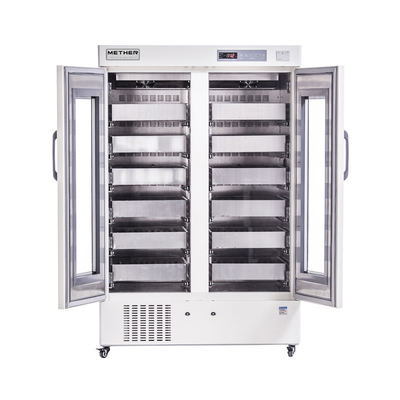 Réfrigérateur de la banque de sang de 1008 litres avec système de refroidissement par air de protection contre les pannes de courant