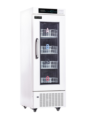 Réfrigérateur biomédical portatif en verre automatique de réfrigérateurs de banque du sang du degré 208L de la porte 4 de Frost