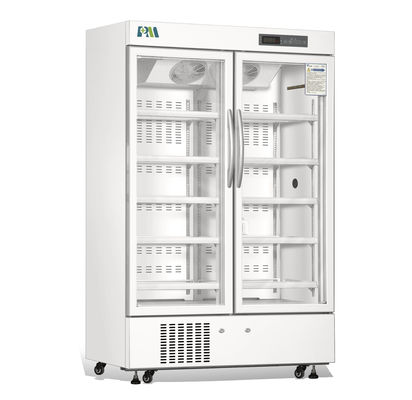 2-8 double réfrigérateur en verre de réfrigérateur de laboratoire de pharmacie de porte de degré pour l'équipement d'hôpital