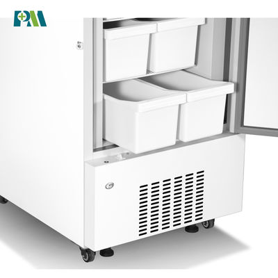 le congélateur profond debout libre de la basse température 368L a pulvérisé le degré en acier de réfrigérateur de pharmacie de plasma de magasin moins 40