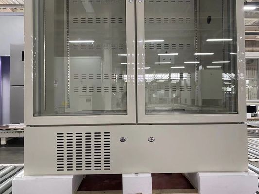 pharmacie de la porte à deux battants 656L et réfrigérateur de laboratoire avec la porte en verre et la lumière intérieure de LED
